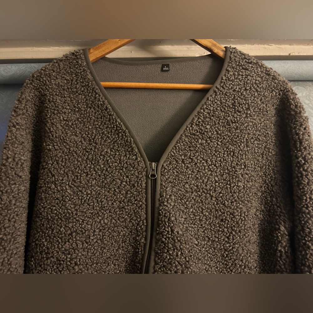 Uniqlo Men’s Sherpa Zip Up Fleece Cardigan